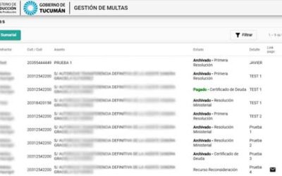 Sistema para Gestionar el Pago de Multas para la Secretaria de Producción