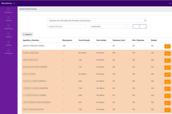 Sistema de Control de Personal (Biométrico)